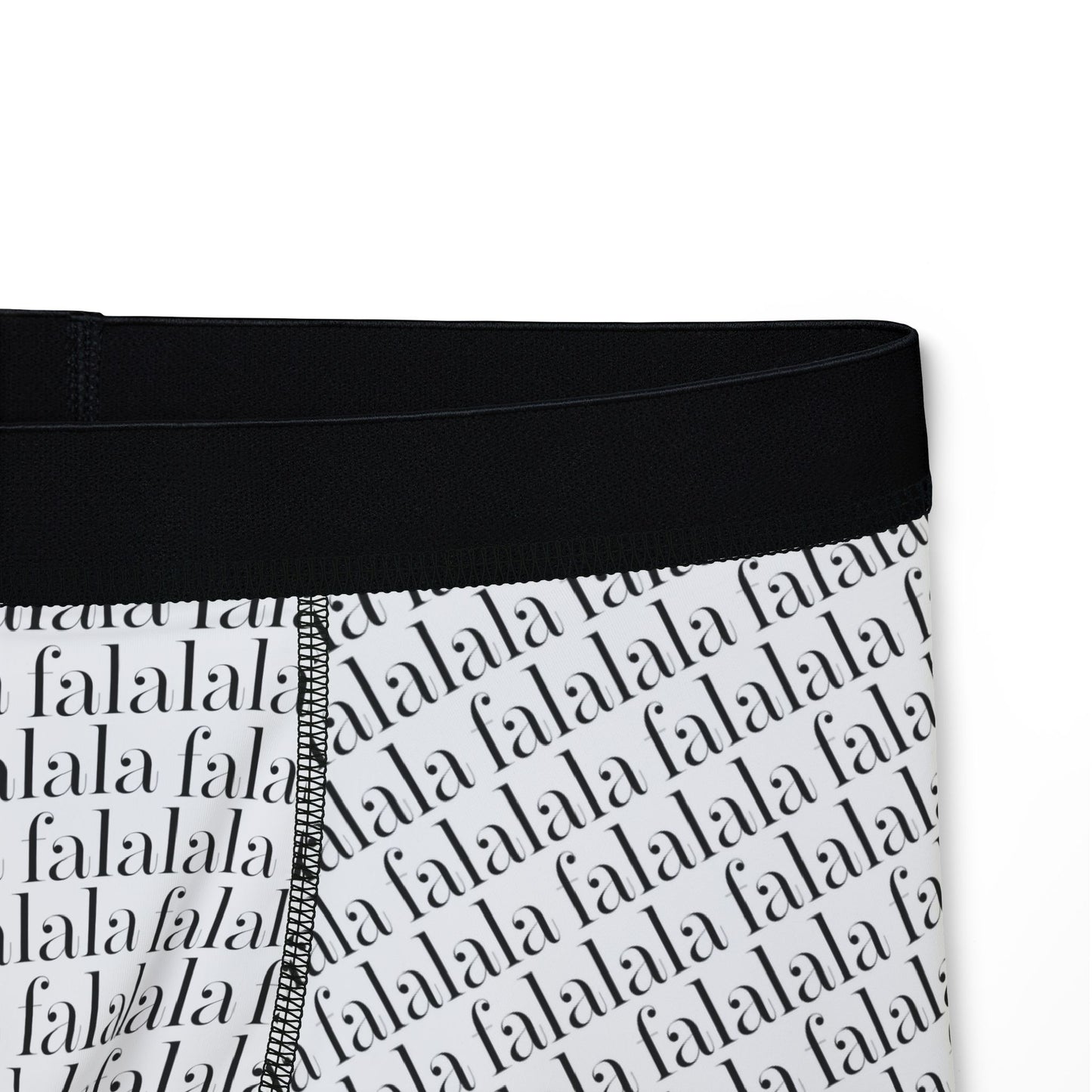 Men's Boxer Briefs — Repeating "fa la la" Holiday Print