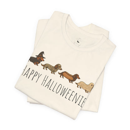 Happy Halloweenie Tee - Cute Dachshund Halloween Shirt