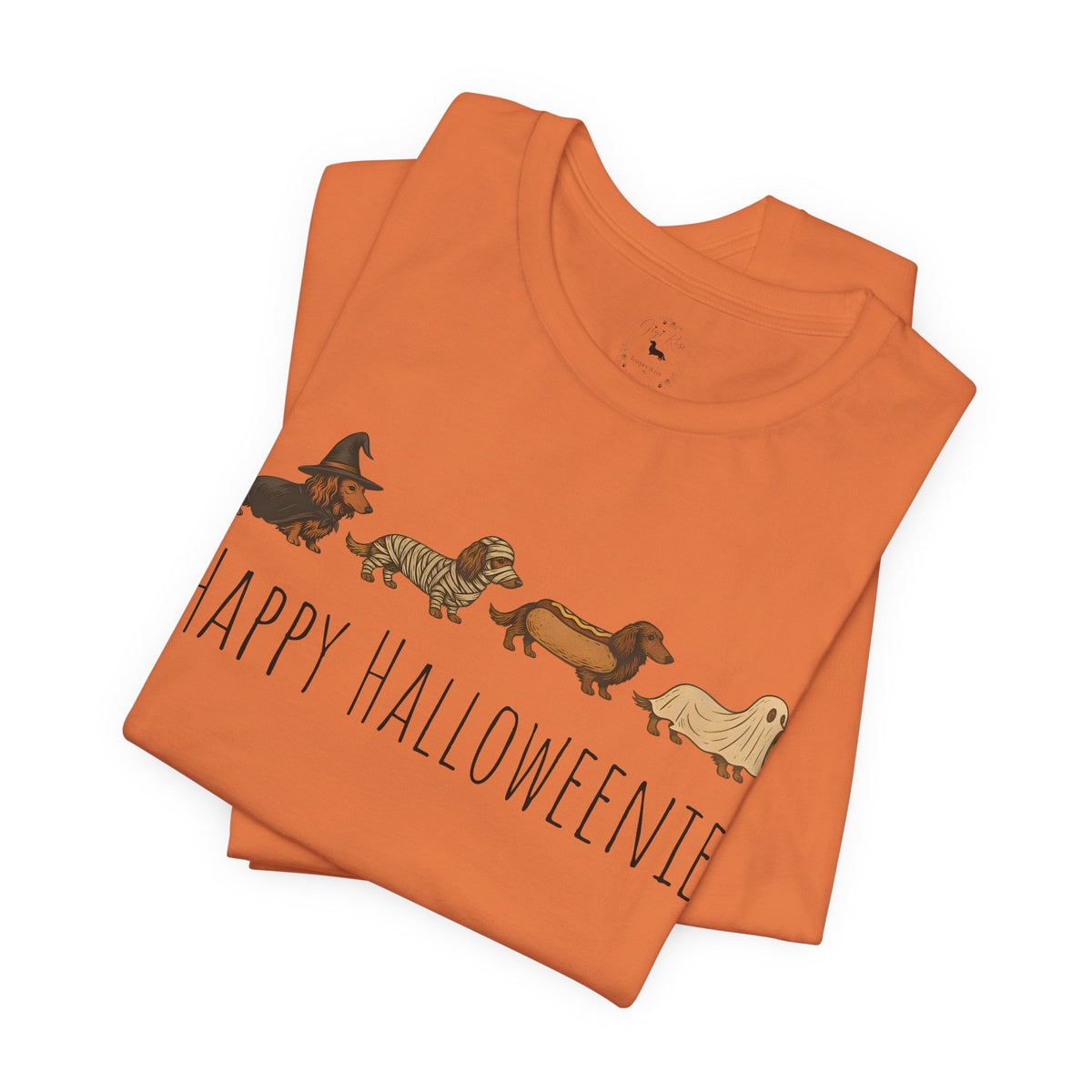 Happy Halloweenie Tee - Cute Dachshund Halloween Shirt