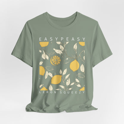 Easy Peasy Lemon Squeezy T-Shirt — Retro Lemon Graphic Tee