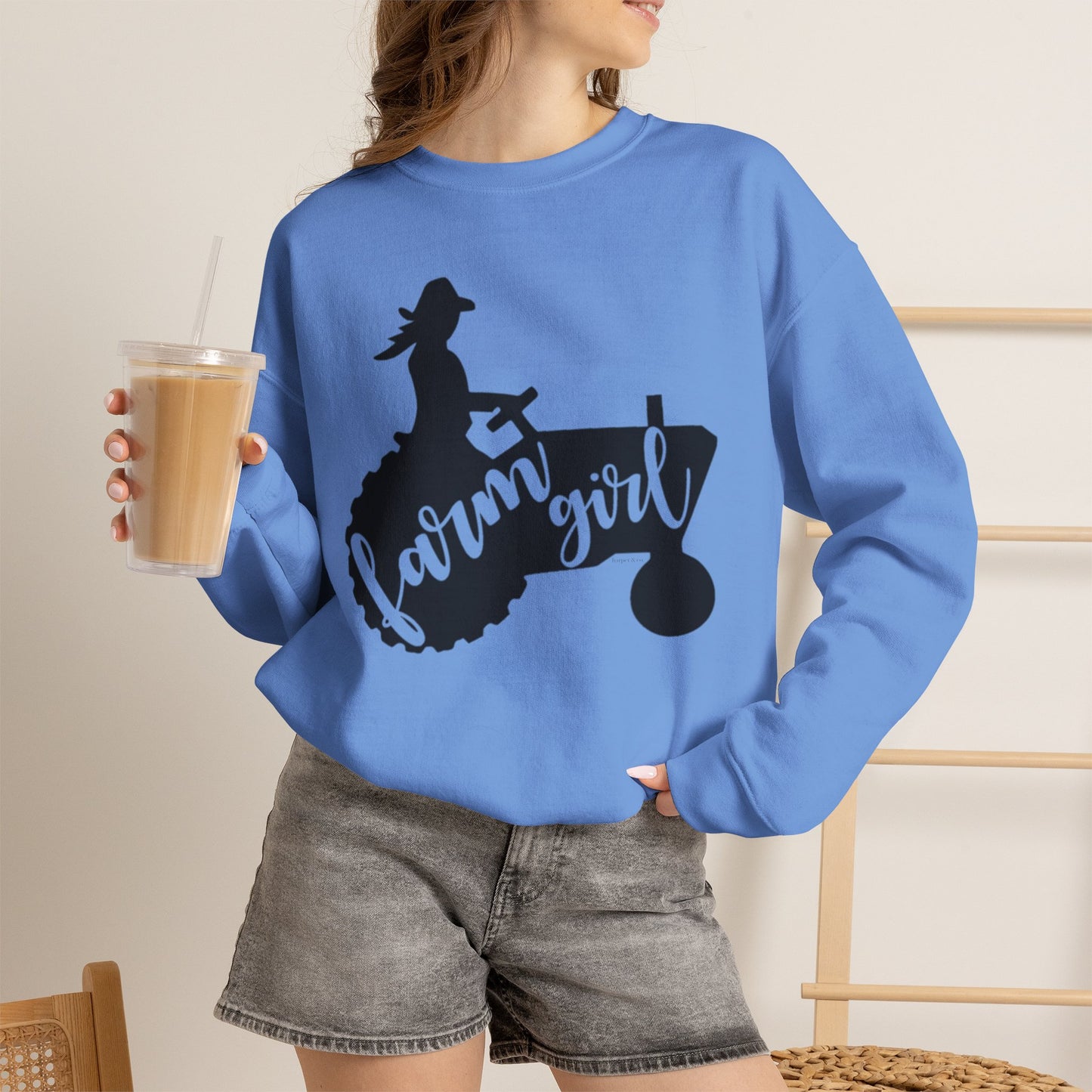 Farm Girl Tractor Crewneck Sweatshirt