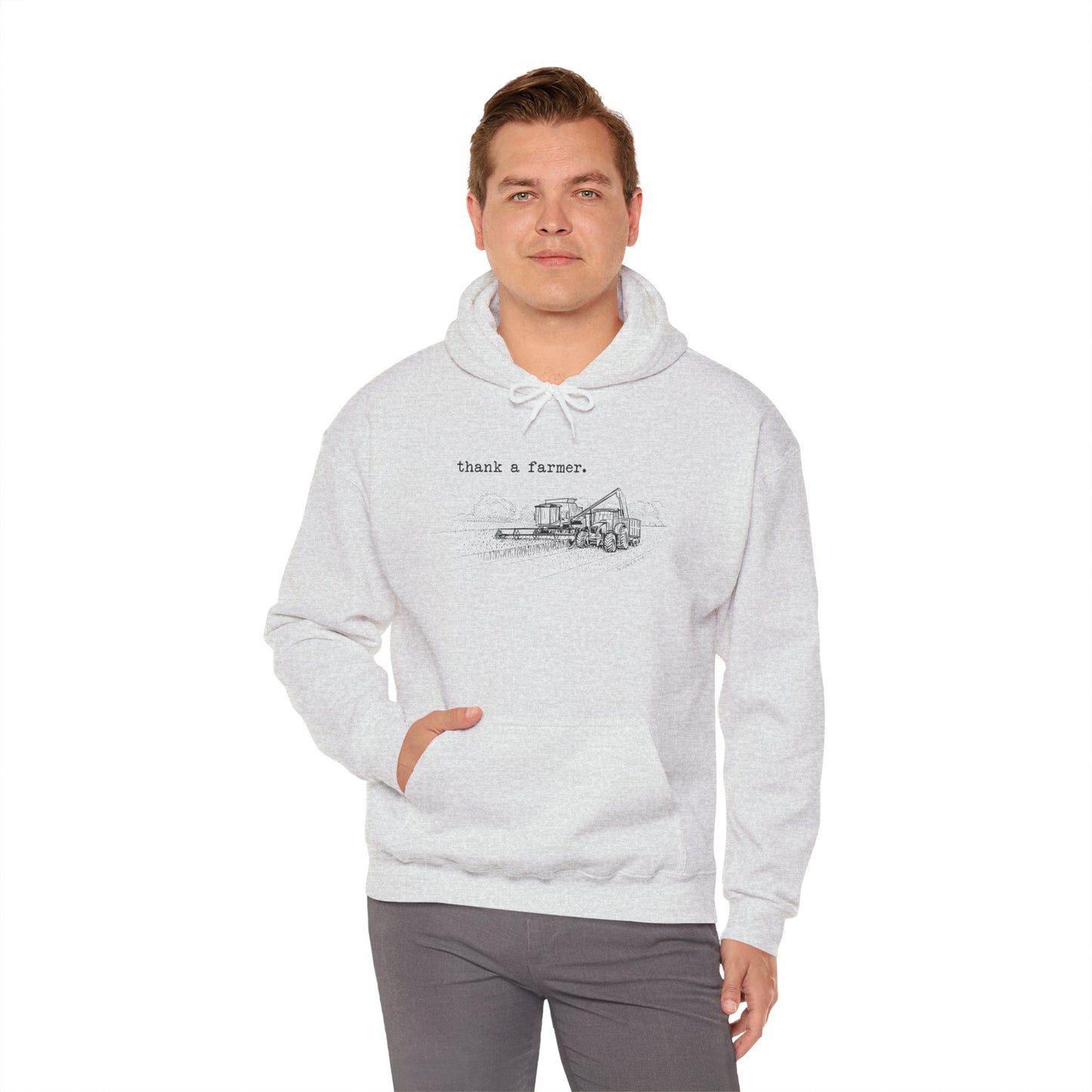 Thank a Farmer Unisex Heavy Blend™ Hooded Sweatshirt