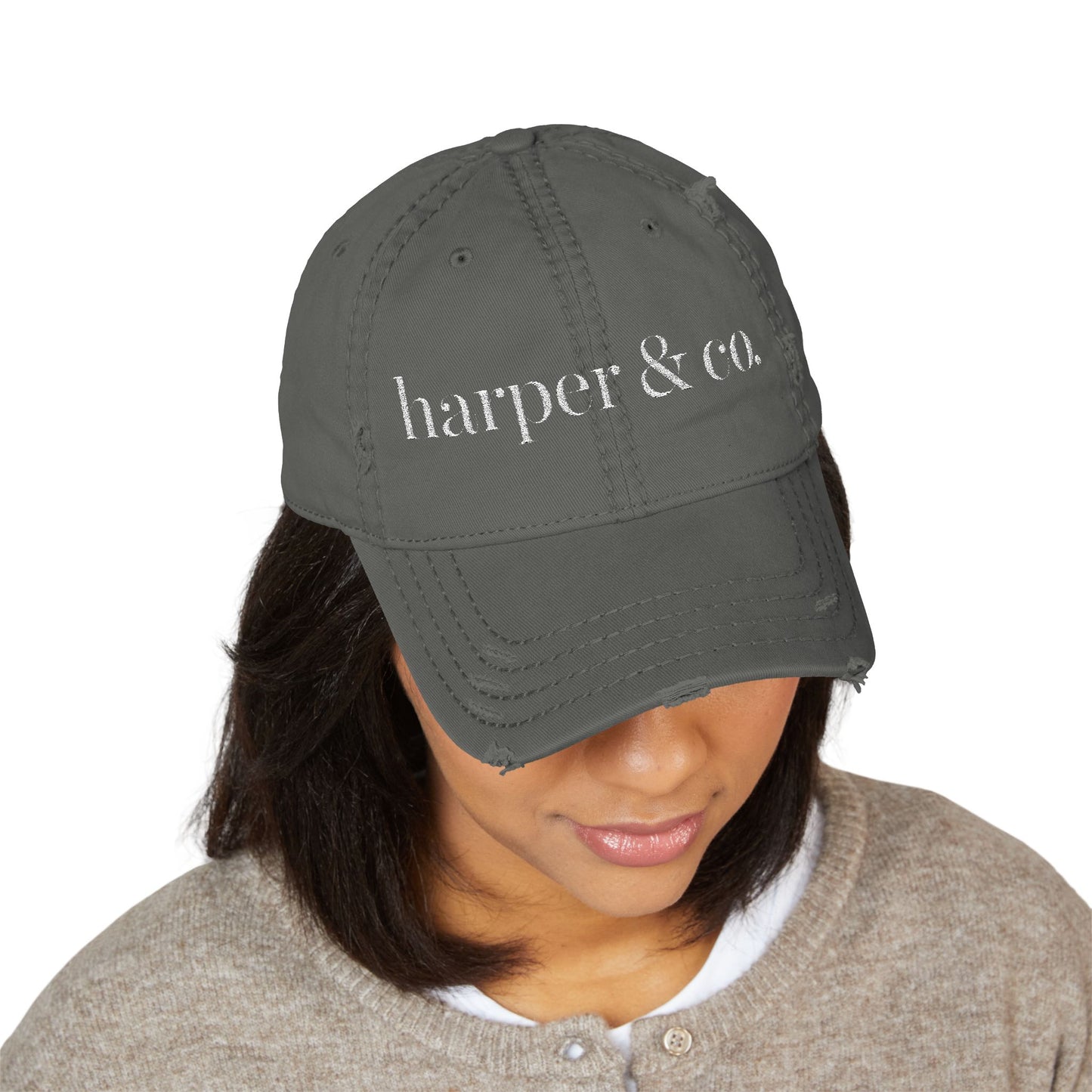 Harper & Co. Distressed Ball Hat (Embroidery)