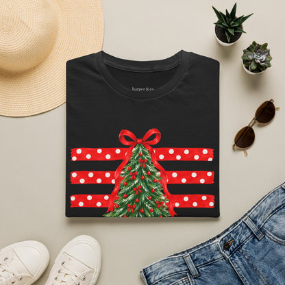 Christmas Tree Ribbon Flag T-Shirt