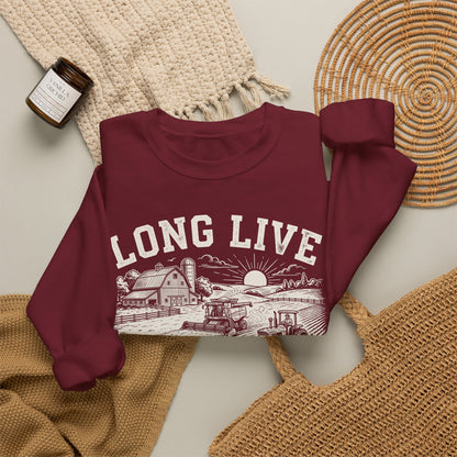 Long Live American Farmers Sweatshirt – Vintage Farm Scene Crewneck