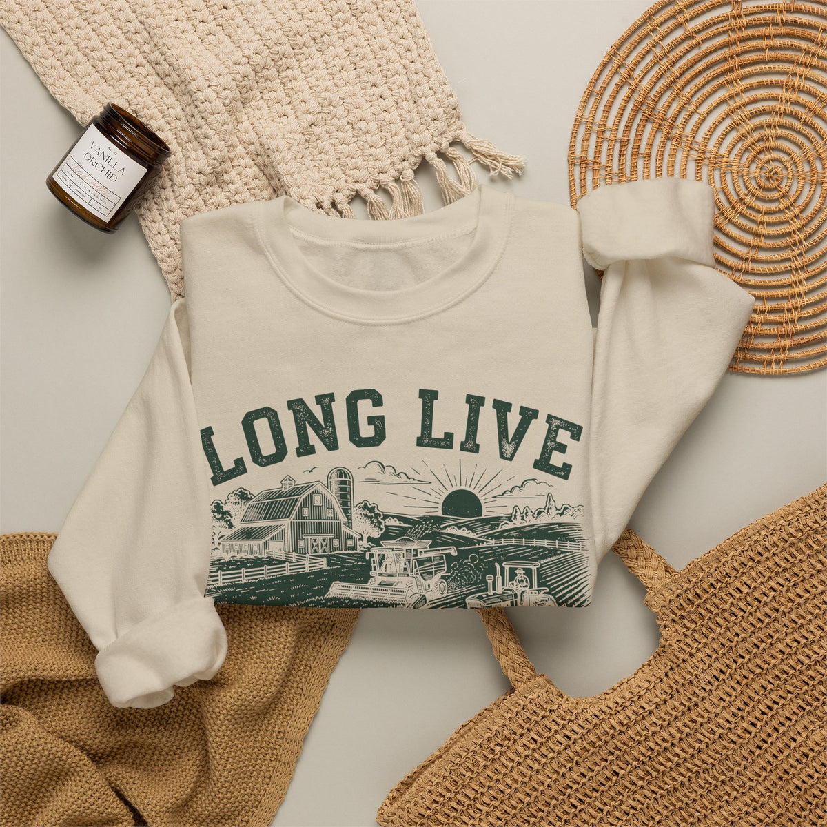 Long Live American Farmers Crewneck Sweatshirt