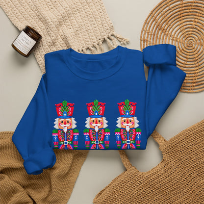 Nutcracker Crewneck Sweatshirt — Festive Triple Nutcracker Holiday Pullover