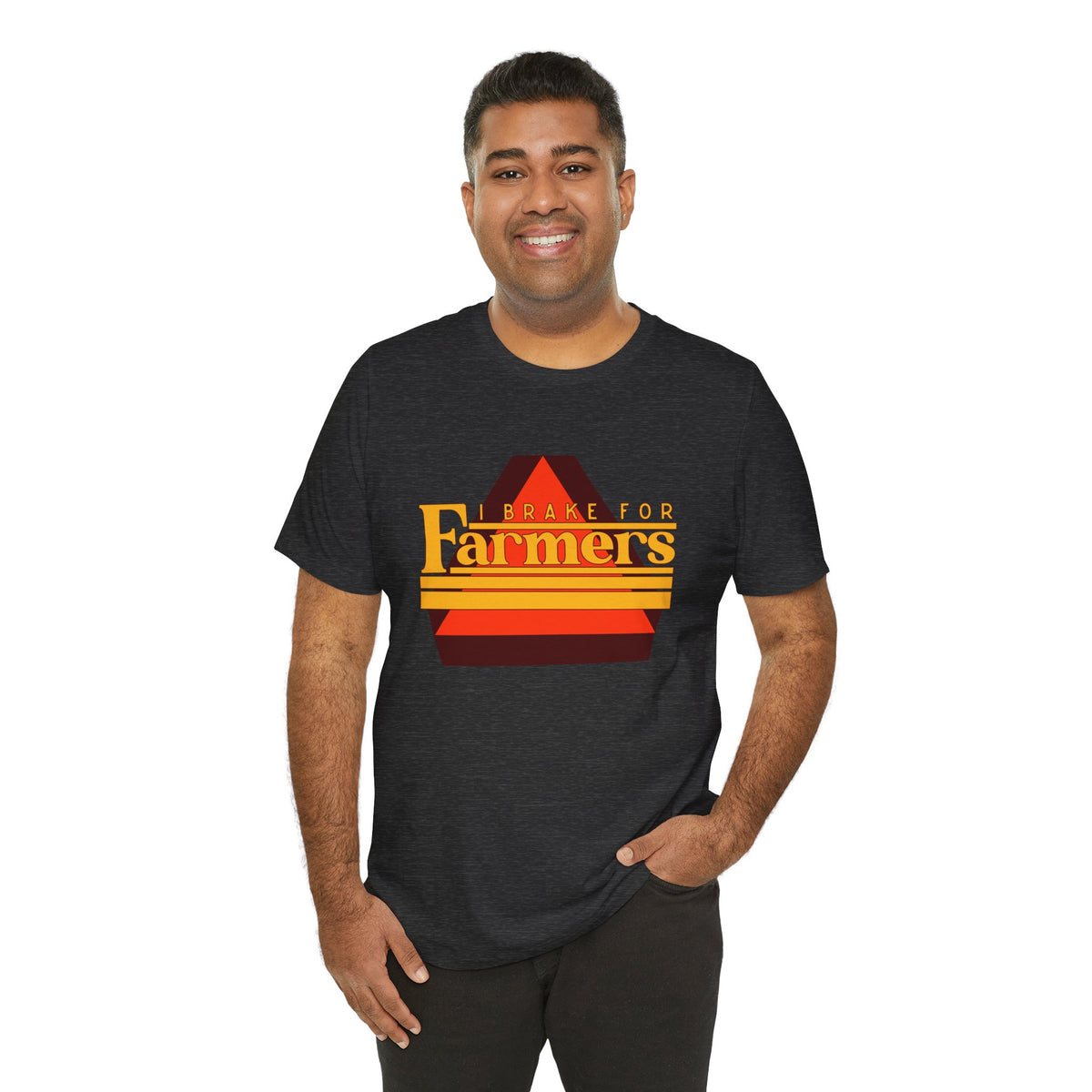 I Brake For Farmers Unisex Jersey Short Sleeve Tee