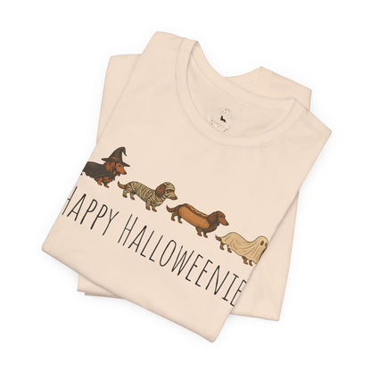 Happy Halloweenie Tee - Cute Dachshund Halloween Shirt