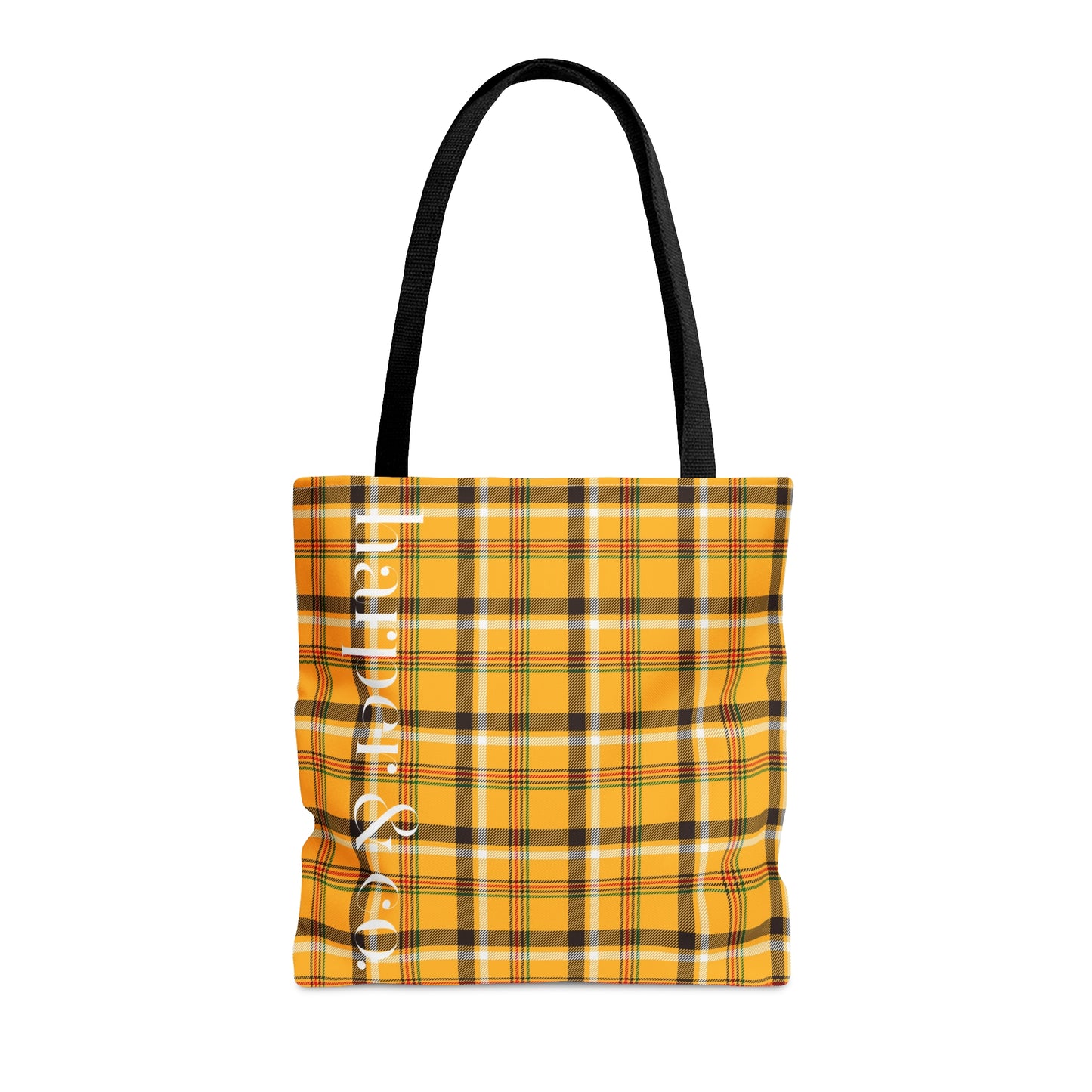 Yellow Plaid Tote Bag