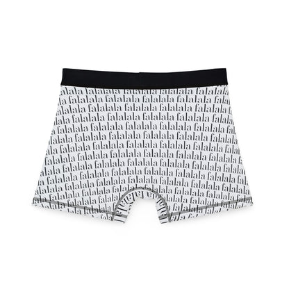Men's Boxer Briefs — Repeating "fa la la" Holiday Print