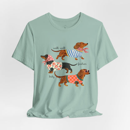 Dachshund Trio Graphic Tee — Cute Wiener Dog Shirt
