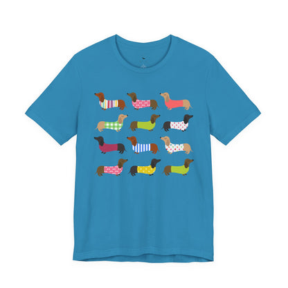 Colorful Dachshund Tee — Cute Wiener Dog Graphic T-Shirt