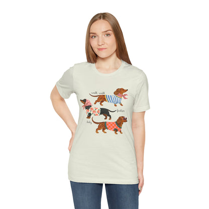 Dachshund Trio Graphic Tee — Cute Wiener Dog Shirt