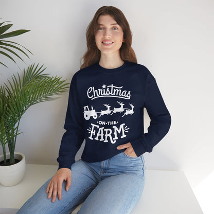 Christmas on the Farm Unisex Heavy Blend™ Crewneck Sweatshirt