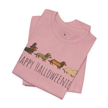 Happy Halloweenie Tee - Cute Dachshund Halloween Shirt