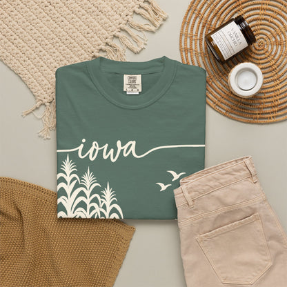 Copy of Iowa Farm Scene Crewneck Sweatshirt — Minimal Midwest Landscape