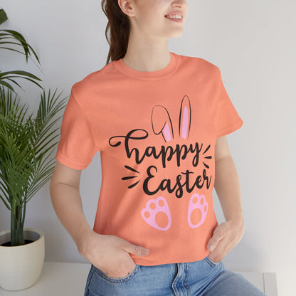 Happy Easter T-Shirt — Bella Canvas Unisex Jersey Short Sleeve Tee