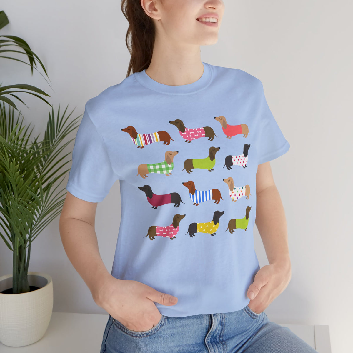 Colorful Dachshund Tee — Cute Wiener Dog Graphic T-Shirt