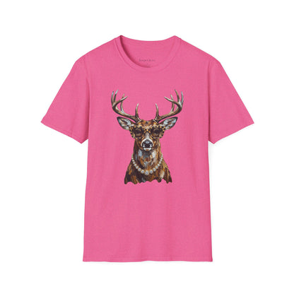 Glam Deer Head Graphic T-Shirt — Rustic Buck Wildlife Tee