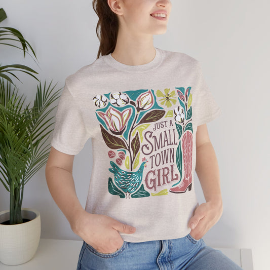 Small Town Girl Graphic Tee — Retro Country Vibe Tee