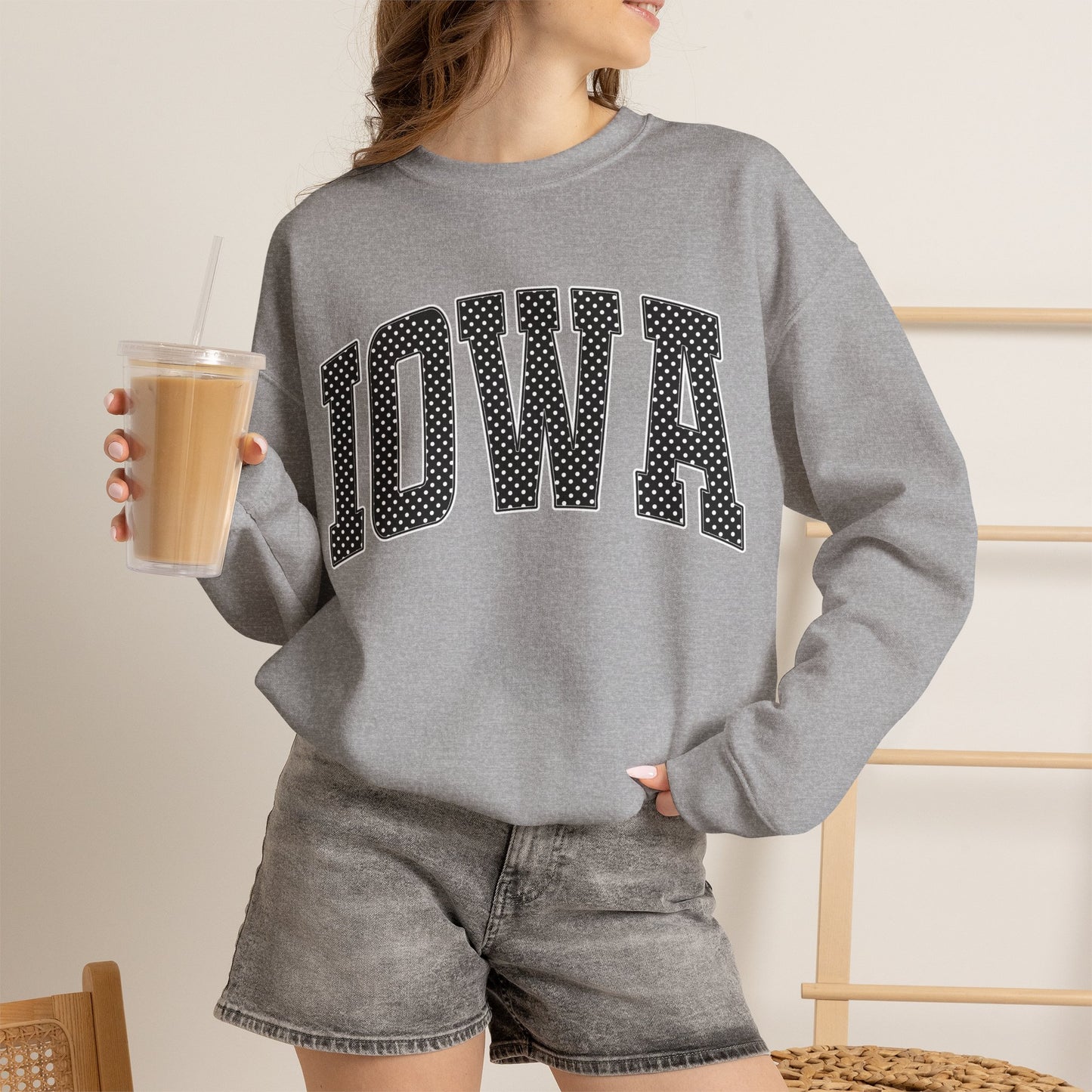 Iowa Arch Logo Sweatshirt — Classic Collegiate Crewneck