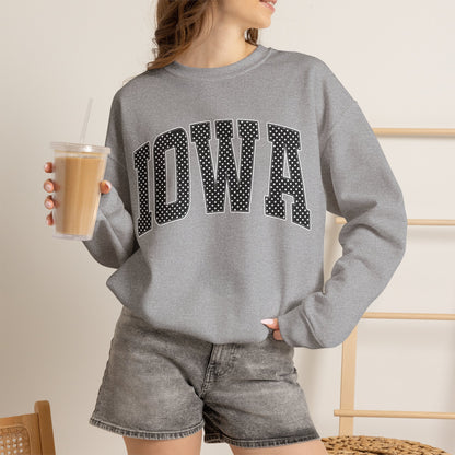Iowa Arch Logo Sweatshirt — Classic Collegiate Crewneck
