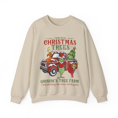 Grinch Tree Farm Jersey Full Size Sweatshirt