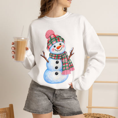 Festive Snowman Christmas Crewneck Sweatshirt
