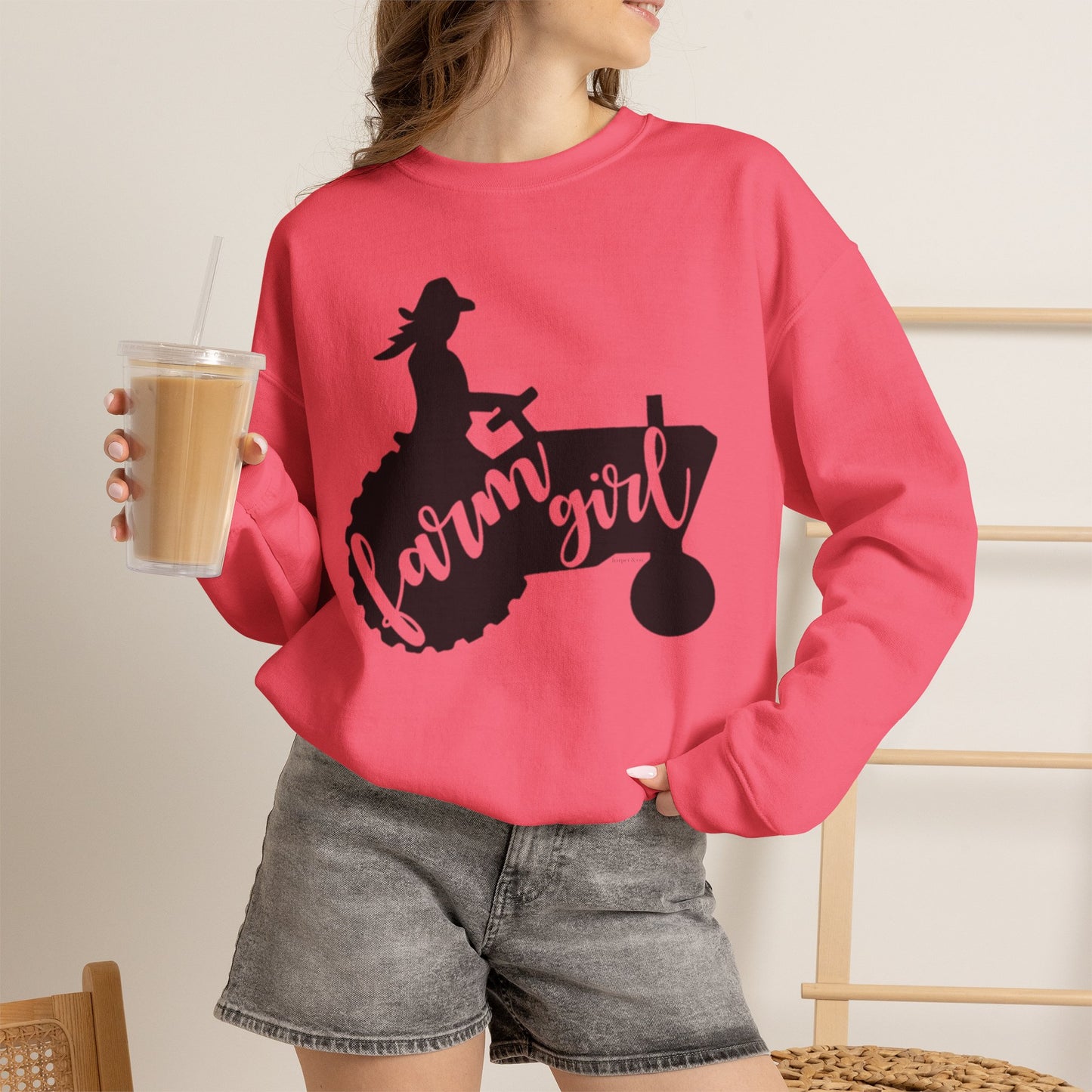 Farm Girl Tractor Crewneck Sweatshirt