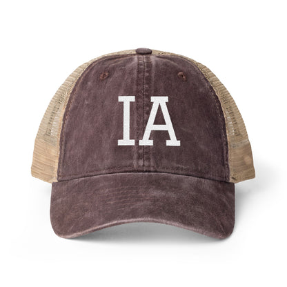 IA Iowa Washed Mesh-Back Cap