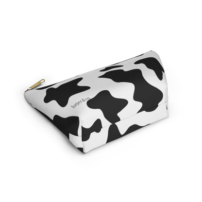 Cow Print Accessory Pouch w T-bottom