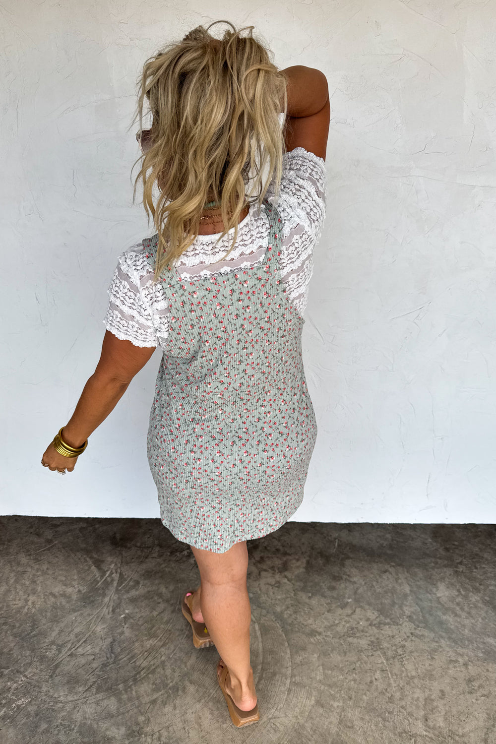 Lilly Floral Skirt Overall Dress