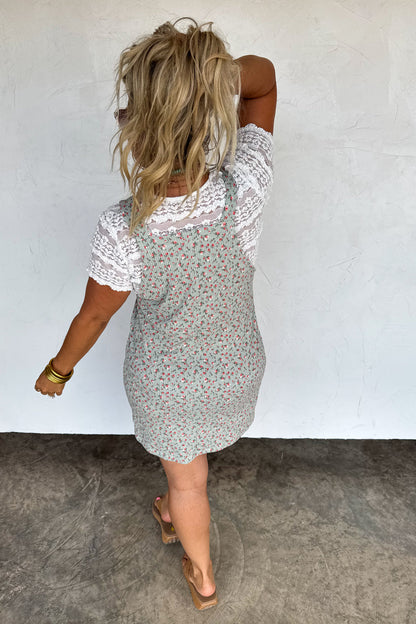 Lilly Floral Skirt Overall Dress