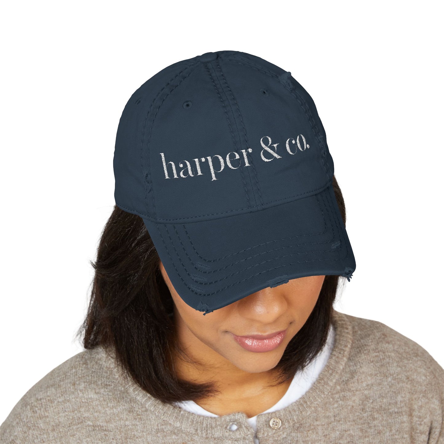 Harper & Co. Distressed Ball Hat (Embroidery)