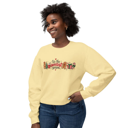 Crewneck Sweatshirt - "'Tis the Sweetest Season" Christmas Gingerbread Holiday Sweatshirt