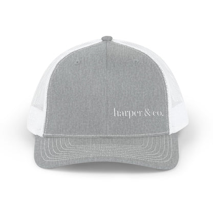 harper & co. Embroidered Trucker Cap — Classic Logo Snapback Hat