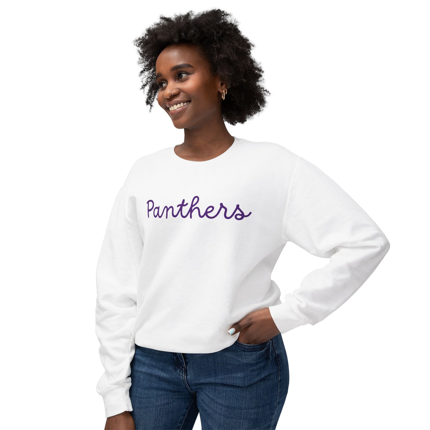 Panthers Script Crewneck Sweatshirt — Lightweight Team Pullover