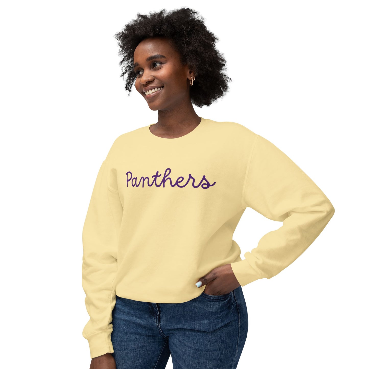 Panthers Script Crewneck Sweatshirt — Lightweight Team Pullover