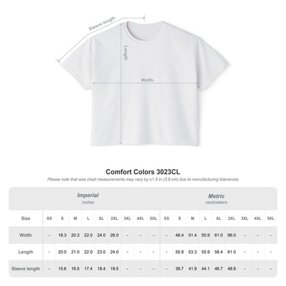 Iowa Boxy Tee — Women's Cropped College Graphic T-Shirt