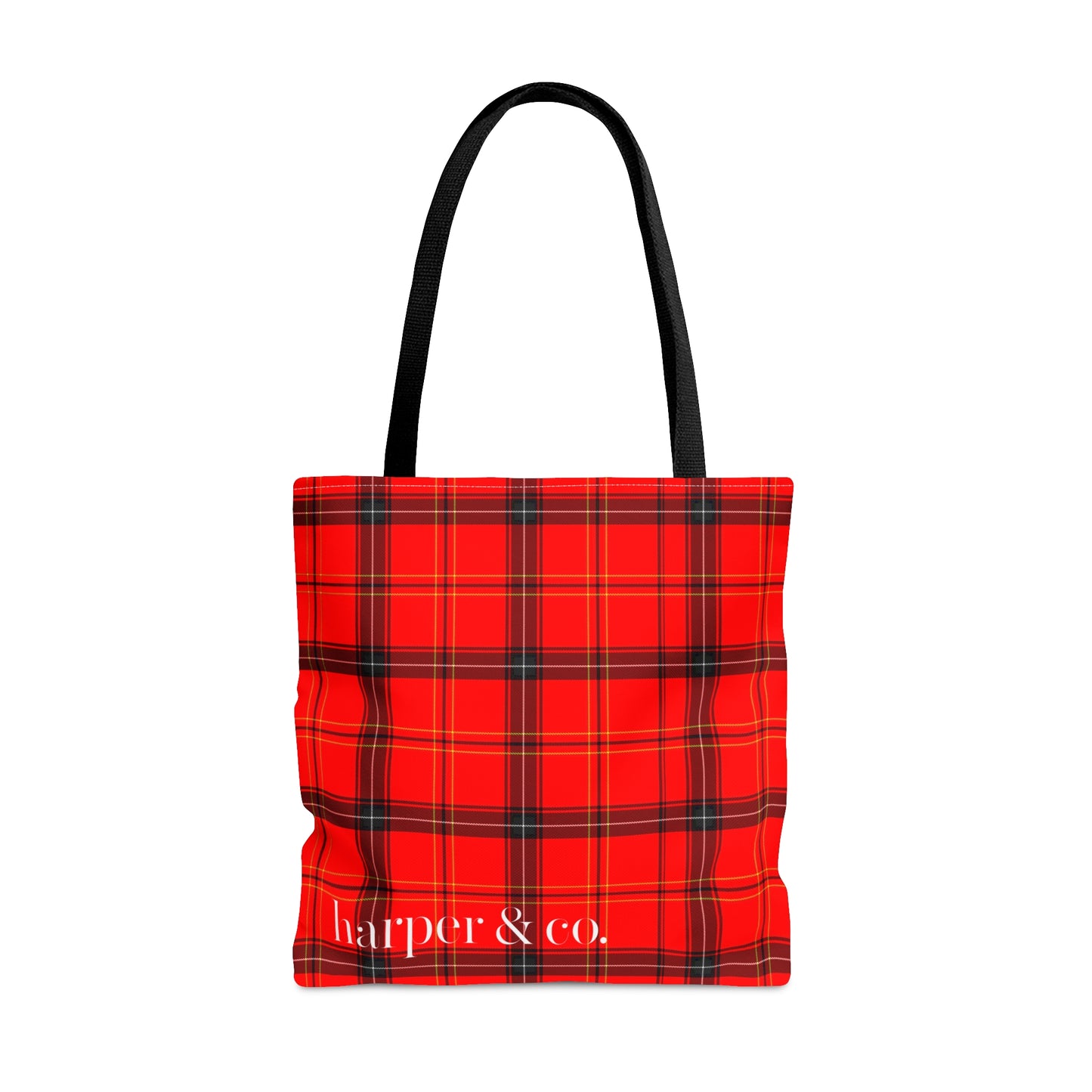 Red Tartan Plaid Tote Bag