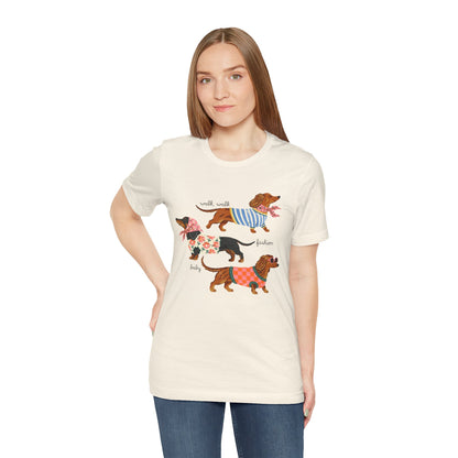 Dachshund Trio Graphic Tee — Cute Wiener Dog Shirt