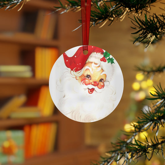 Vintage Plaid Christmas Metal Ornaments, Holiday Decorations, Festive Keepsakes, Tree Decor, Gift Tags