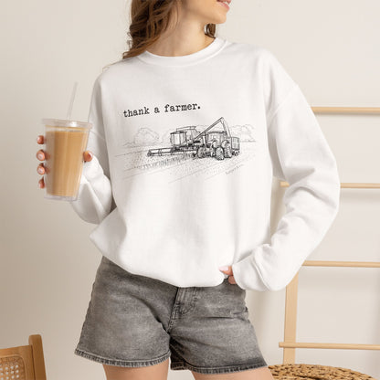 Thank a Farmer Combine Unisex Heavy Blend™ Crewneck Sweatshirt