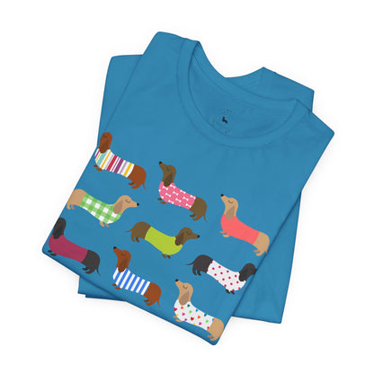 Colorful Dachshund Tee — Cute Wiener Dog Graphic T-Shirt