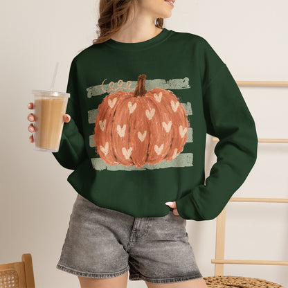 Pumpkin Hearts Crewneck Sweatshirt