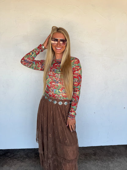BLAKELEY Wild West Mesh It Up Top
