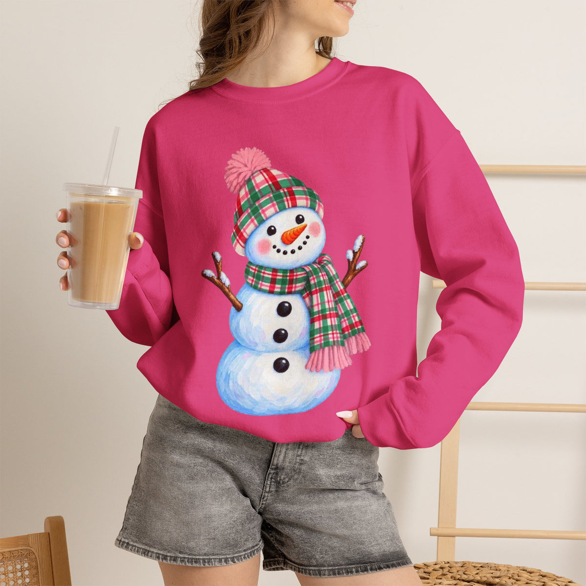 Festive Snowman Christmas Crewneck Sweatshirt