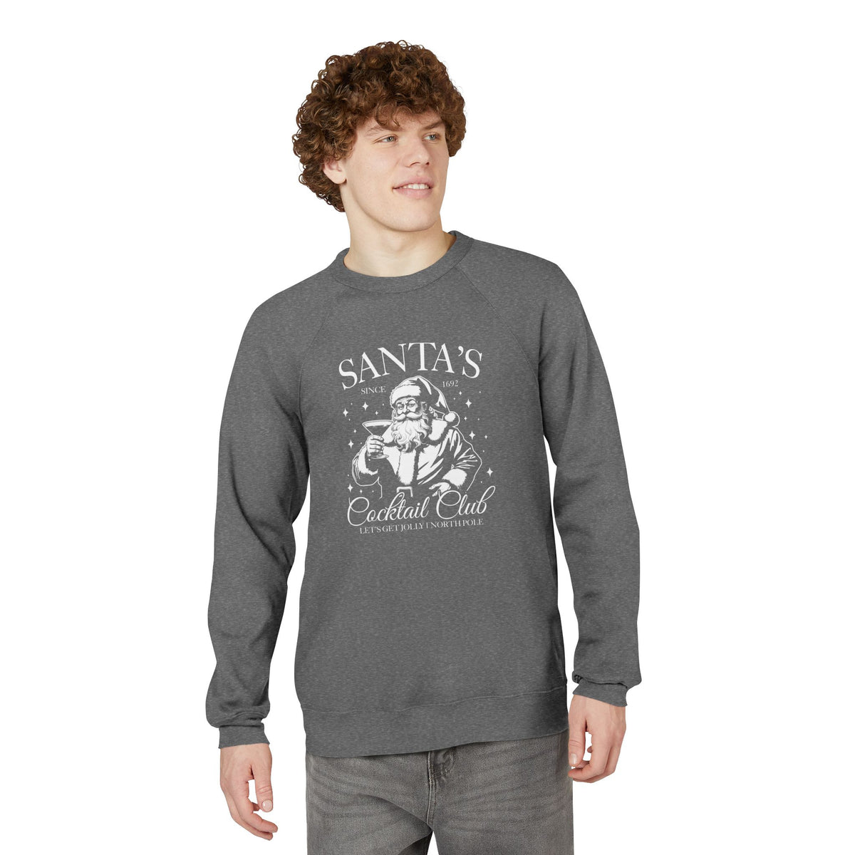 Santa’s Cocktail Club Sweatshirt — Funny Christmas Holiday Pullover
