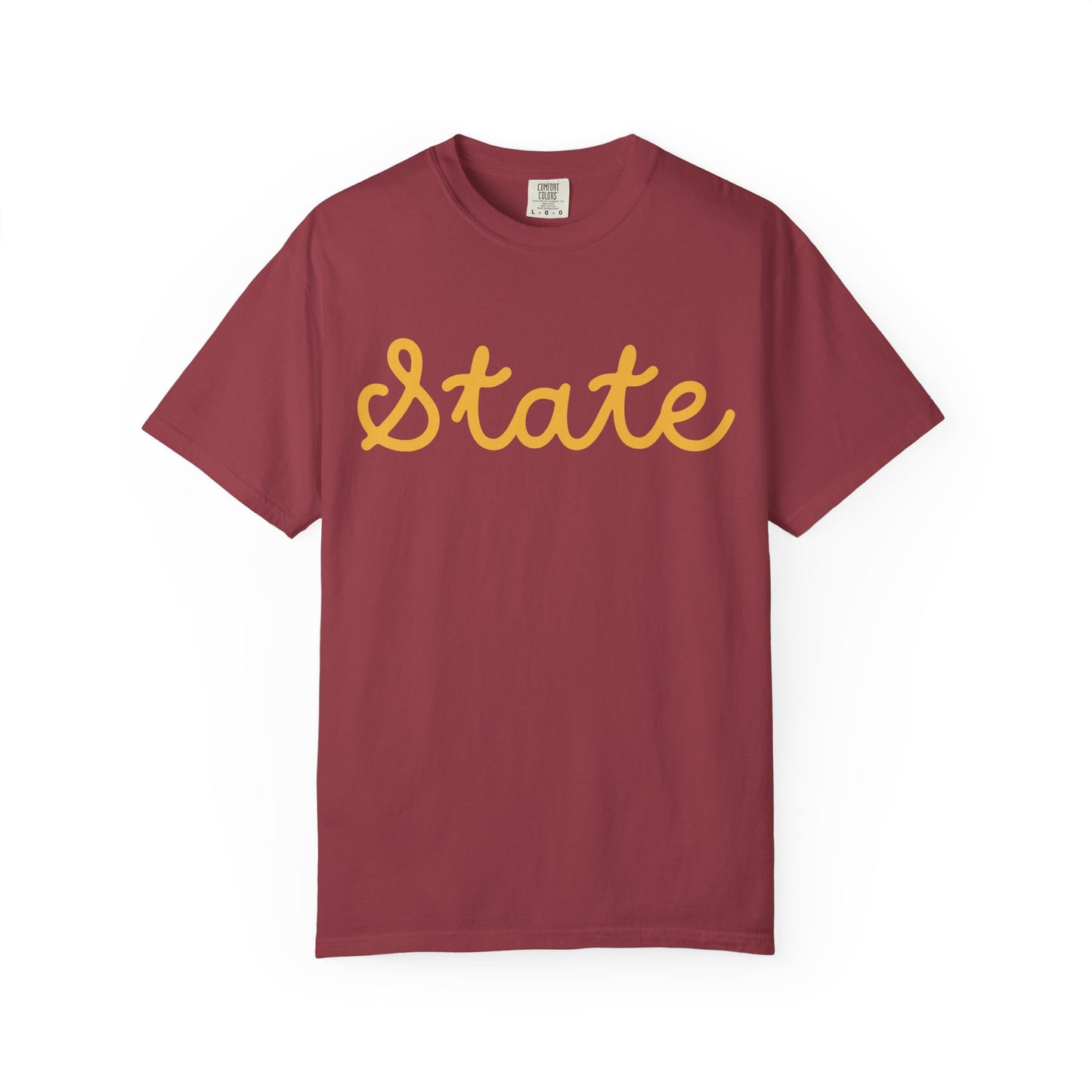 State Script Tee — Minimalist Retro Script T-Shirt